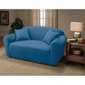 Madison Industries Stretch Jersey Loveseat Slipcover, Blue JER-LOVE-BL